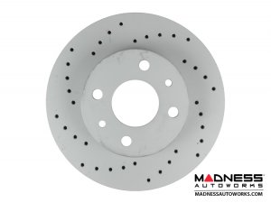 FIAT 500 Brake Rotors (2) - Rear - Zimmermann - Sport Cross Drilled 